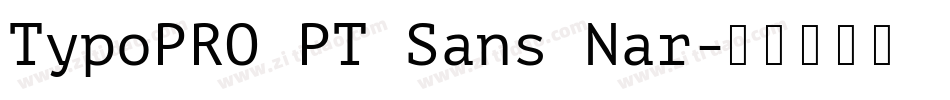 TypoPRO PT Sans Nar字体转换